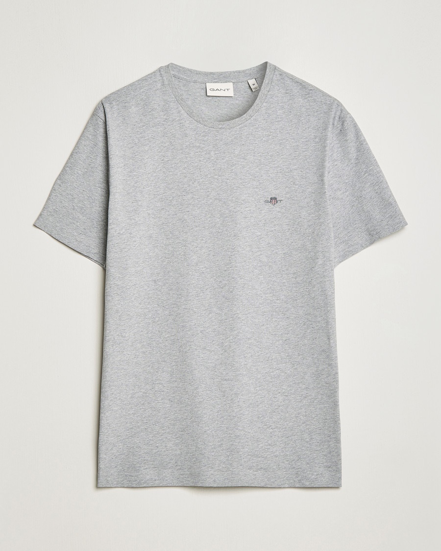Gant The Original Solid T-Shirt Grey Melange – Grijs