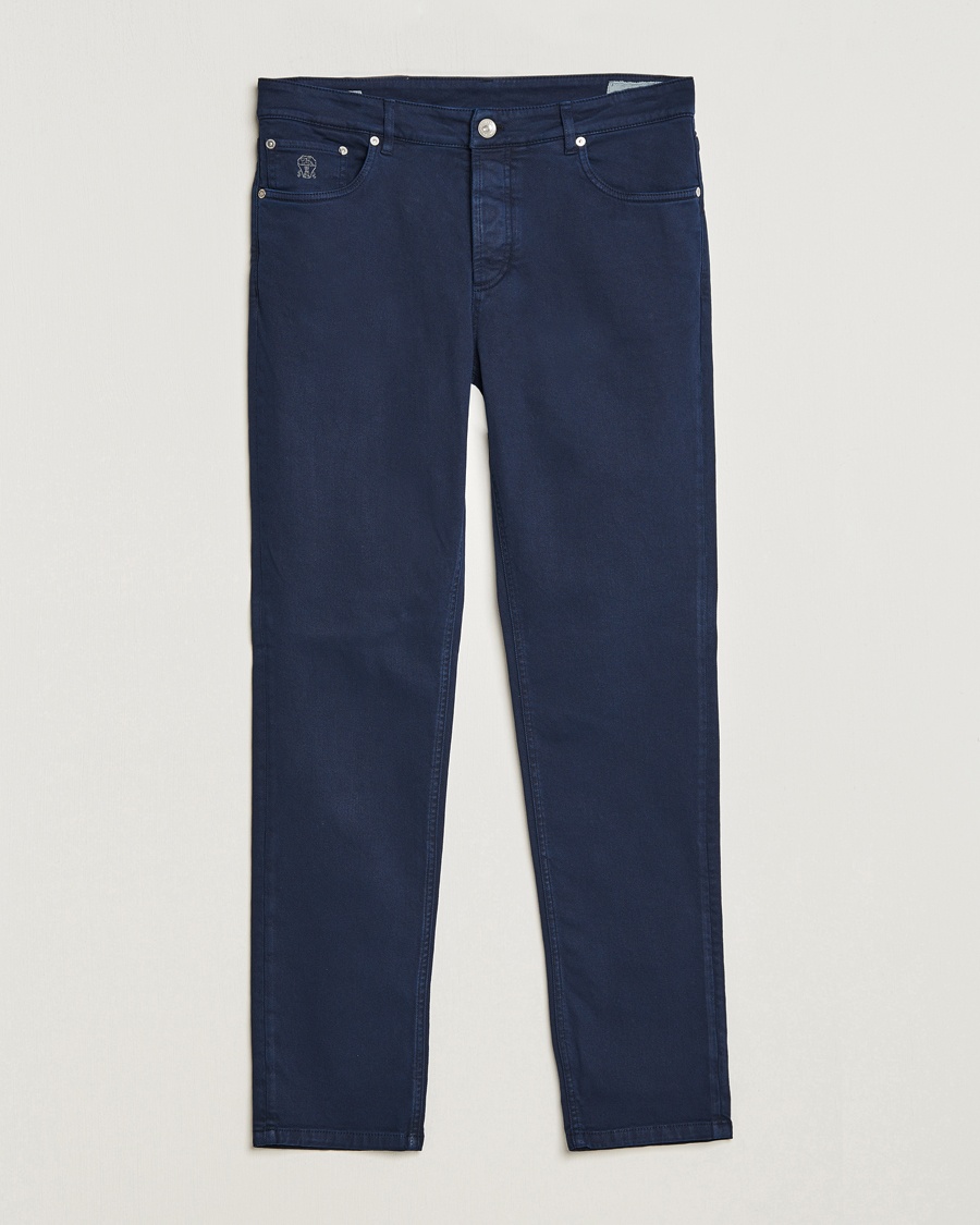 Heren | Casual broeken | Brunello Cucinelli | Slim Fit Bull Denim Pants Navy