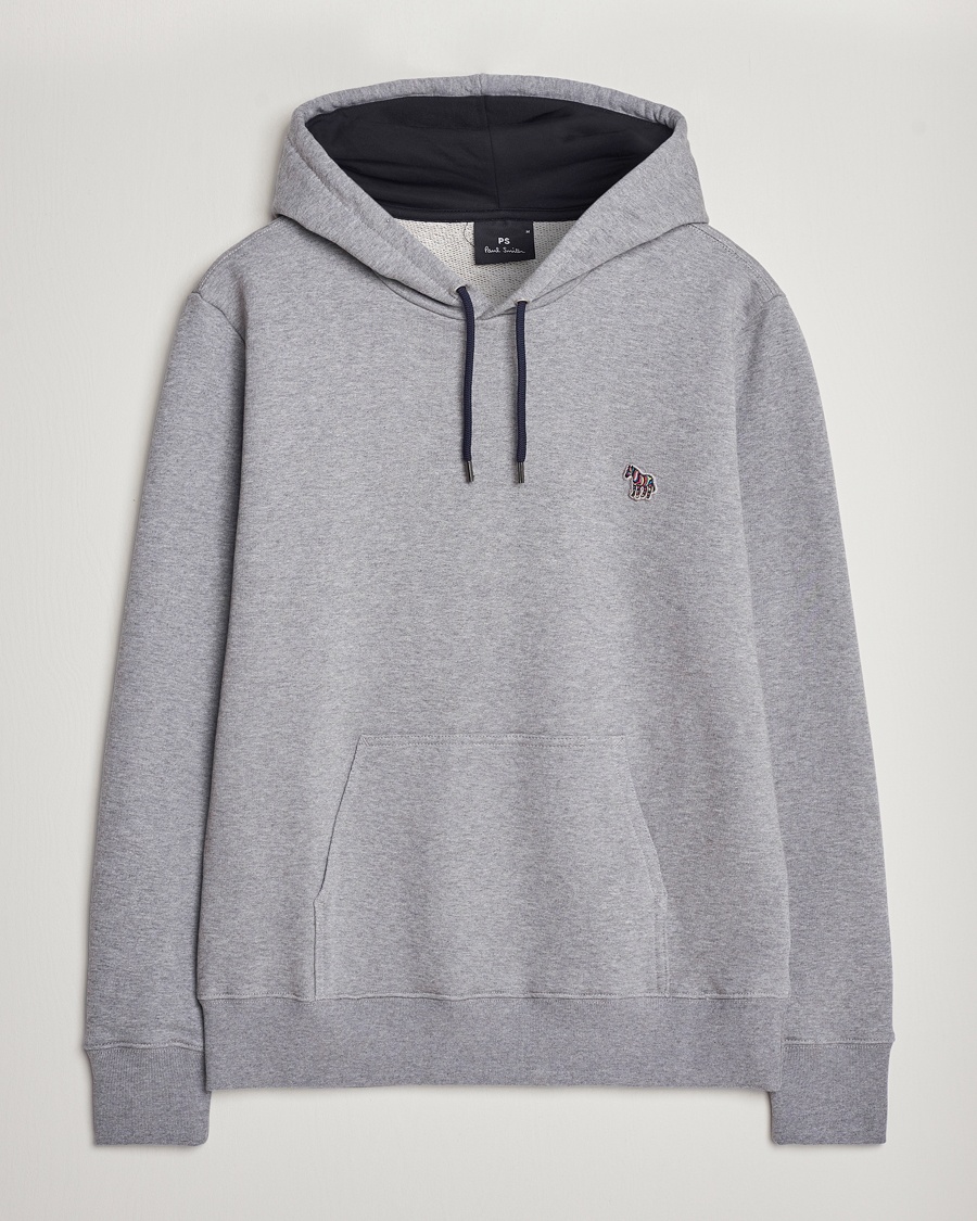 PS Paul Smith Zebra Organic Cotton Hoodie Grey Melange – Grijs