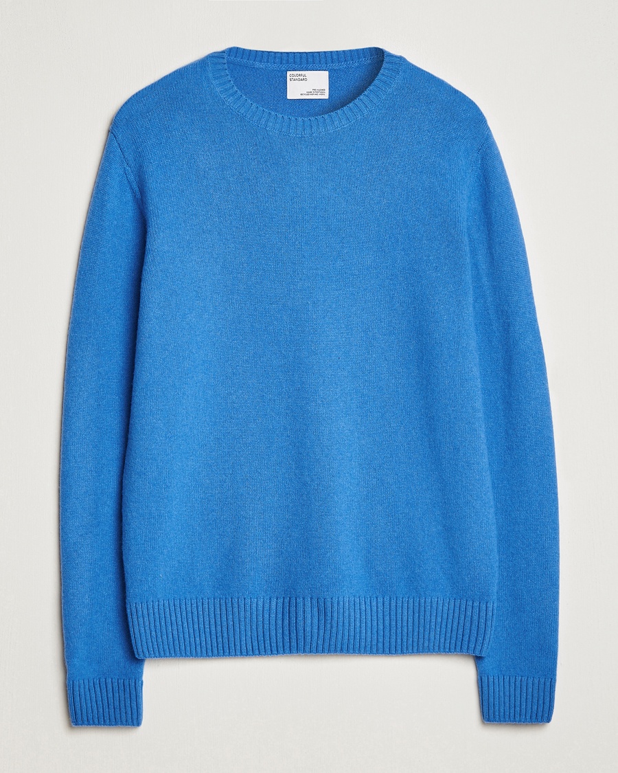 Colorful Standard Classic Merino Wool Crew Neck Pacific Blue – Blauw