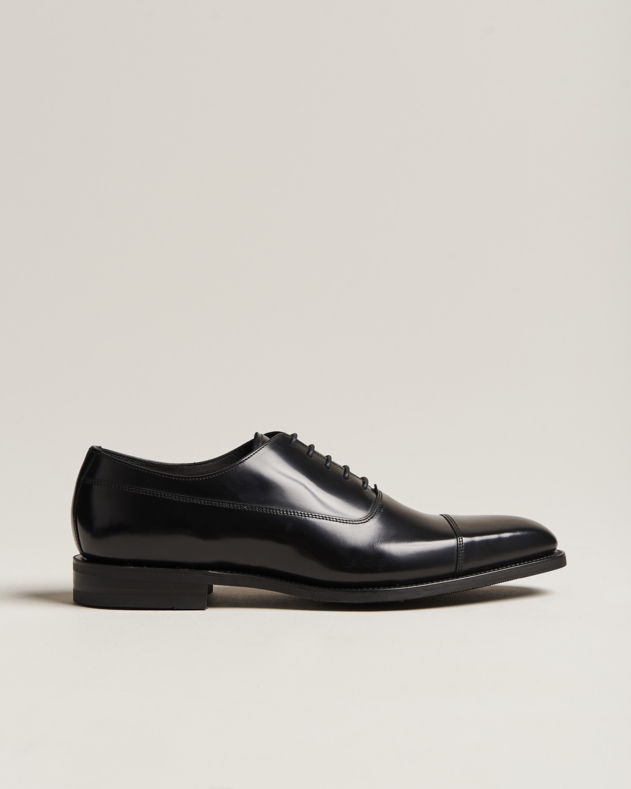 Loake Shoemakers Truman Polished Oxford Toe Cap Black – Zwart