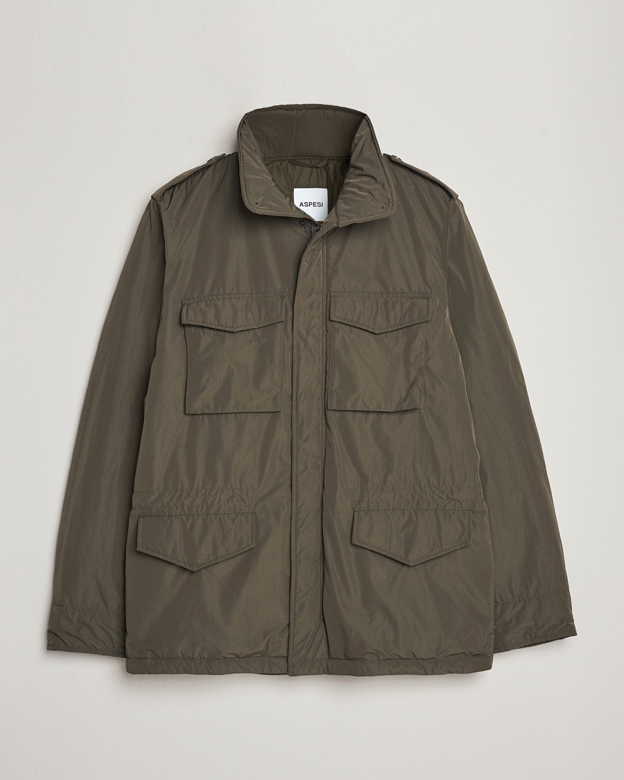 Aspesi Minifield Nylon Field Jacket Dark Military – Groen
