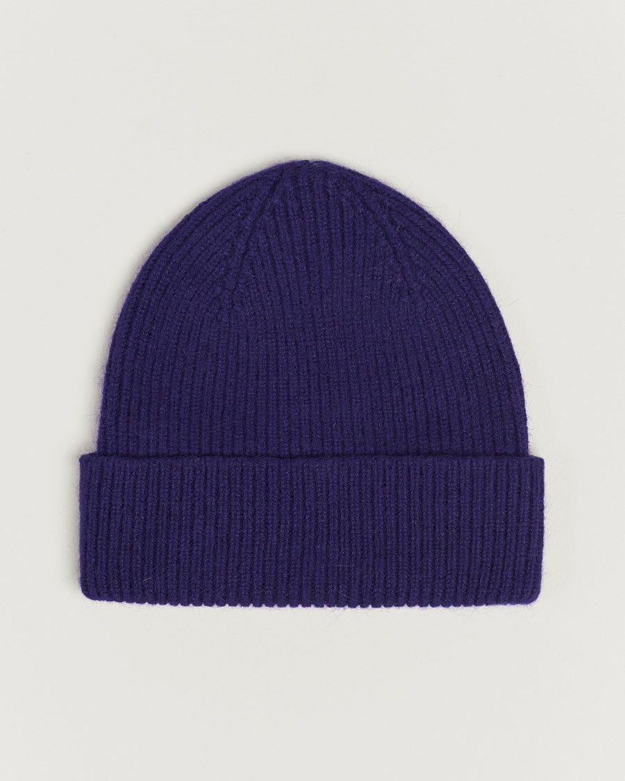 Heren | | Le Bonnet | Lambswool/Caregora Beanie Indigo