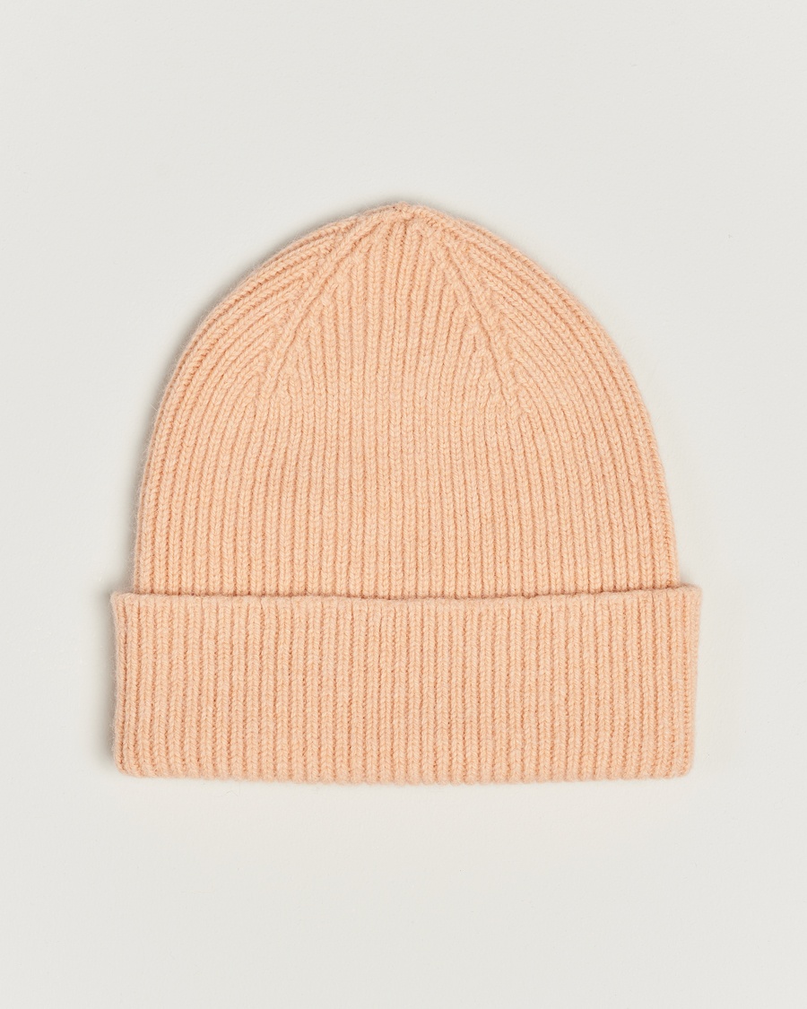 Le Bonnet Lambswool/Caregora Beanie Peach – Roze