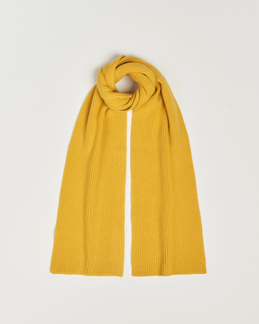 Heren | | Le Bonnet | Lambswool/Caregora Scarf Mustard