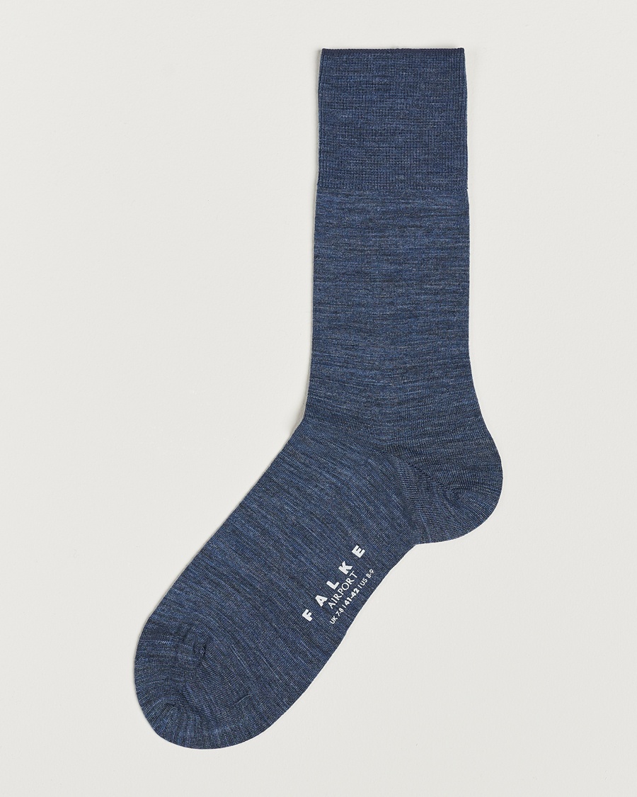 Falke Airport Socks Dark Blue Melange – Blauw