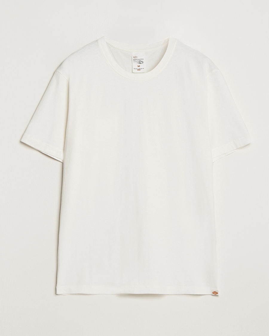 Heren | | Nudie Jeans | Uno Everyday Crew Neck T-Shirt Chalk White