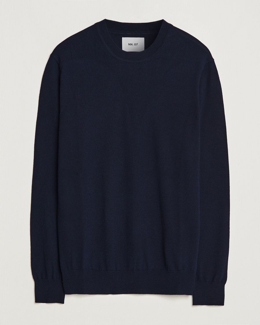 NN07 Ted Merino Crew Neck Pullover Navy Blue – Blauw