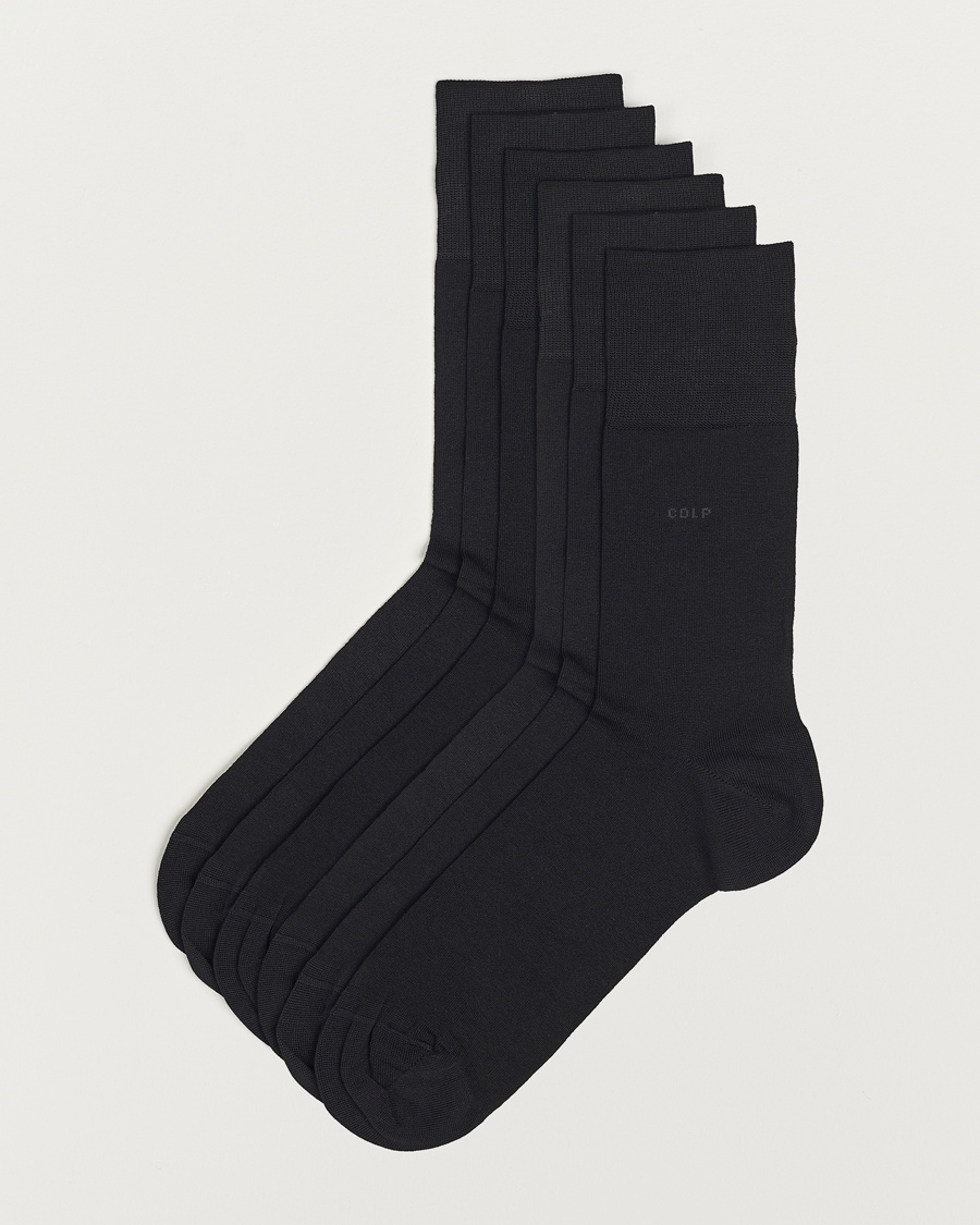 CDLP 6-Pack Cotton Socks Black – Zwart
