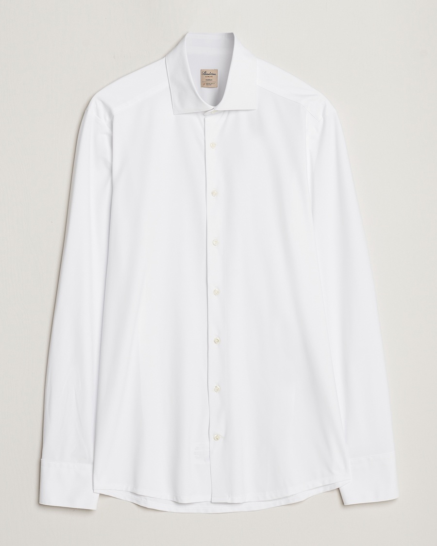 Stenströms Slimline Cut Away 4-Way Stretch Shirt White – Wit
