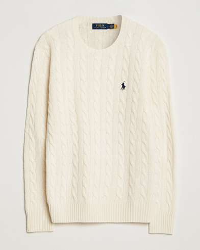Heren | Cadeaus | Polo Ralph Lauren | Wool/Cashmere Cable Crew Neck Pullover Andover Cream