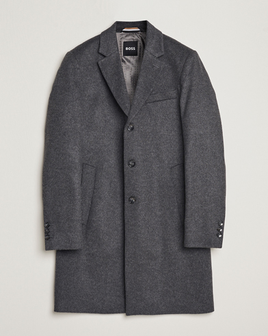 Heren | BOSS BLACK | BOSS BLACK | Hyde Wool/Cashmere Coat Medium Grey