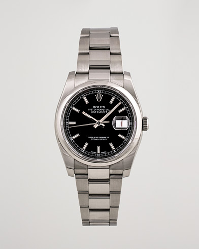 Heren | Pre-Owned & Vintage Watches | Rolex Pre-Owned | Datejust 116200 Oystert Perpetual Steel Black Steel Black