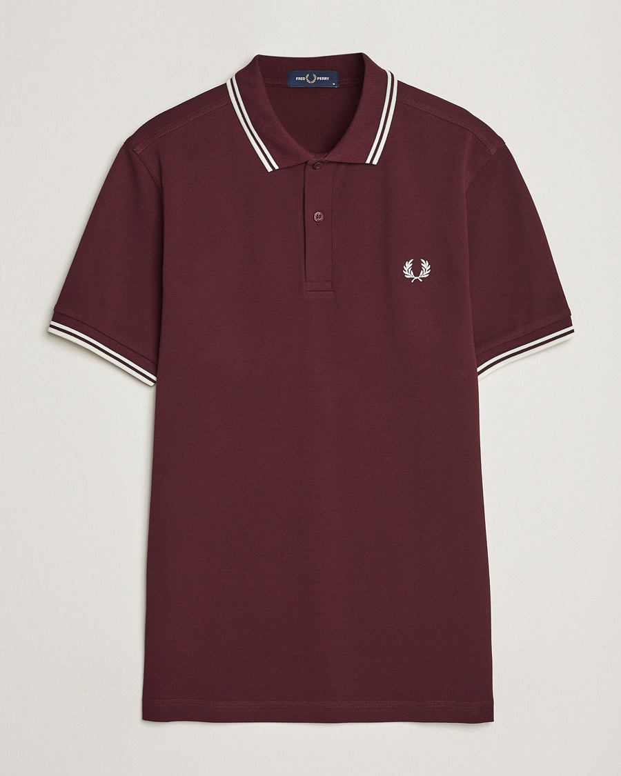 Heren | | Fred Perry | Twin Tipped Polo Shirt Oxblood