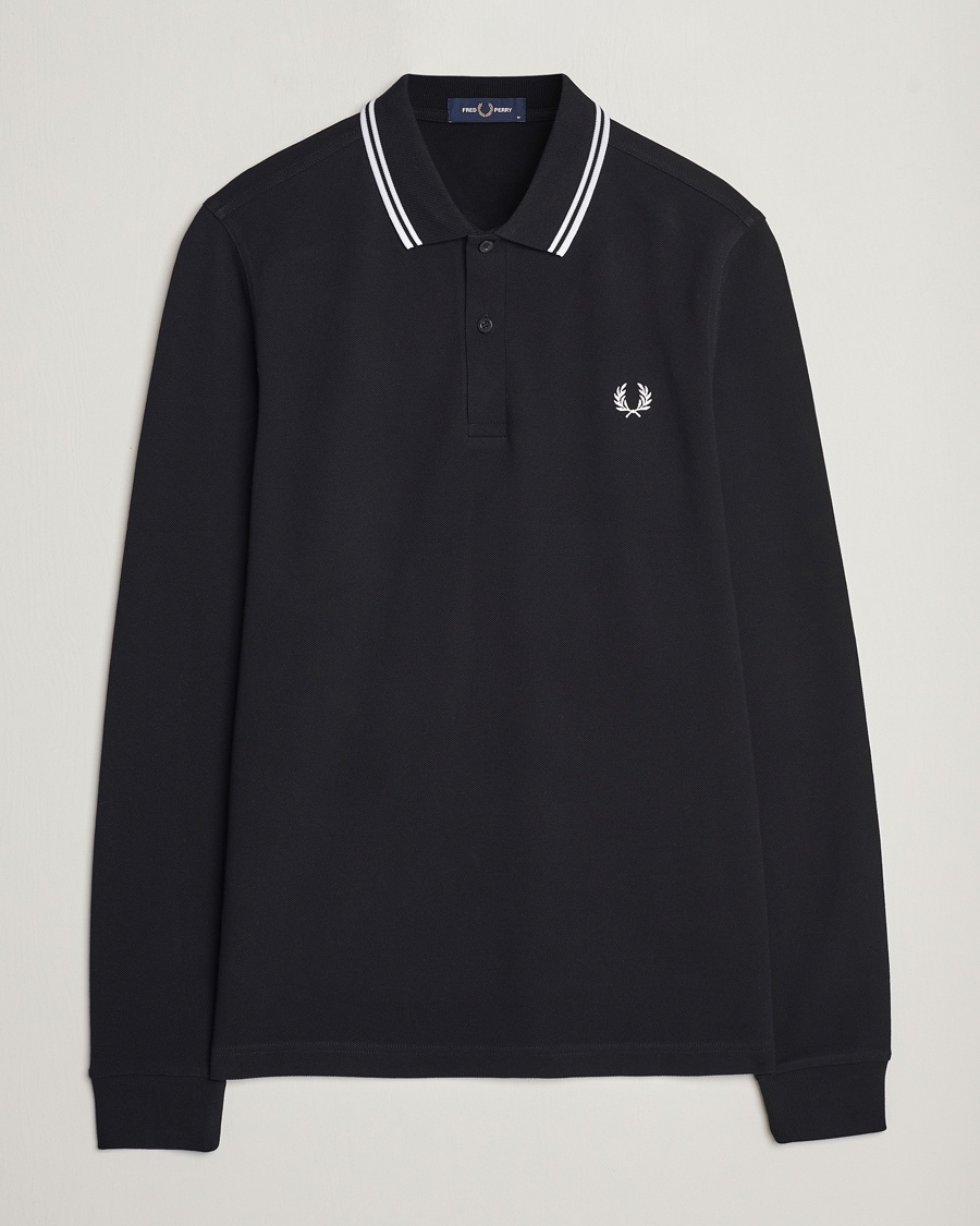 Fred Perry Long Sleeve Twin Tipped Shirt Black – Zwart