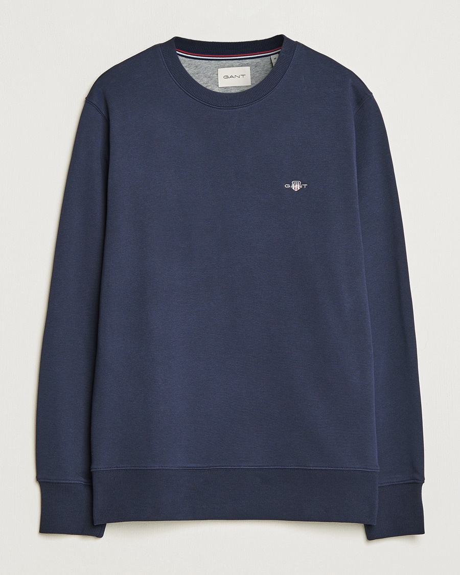 Gant Original Crew Neck Sweatshirt Evening Blue – Blauw