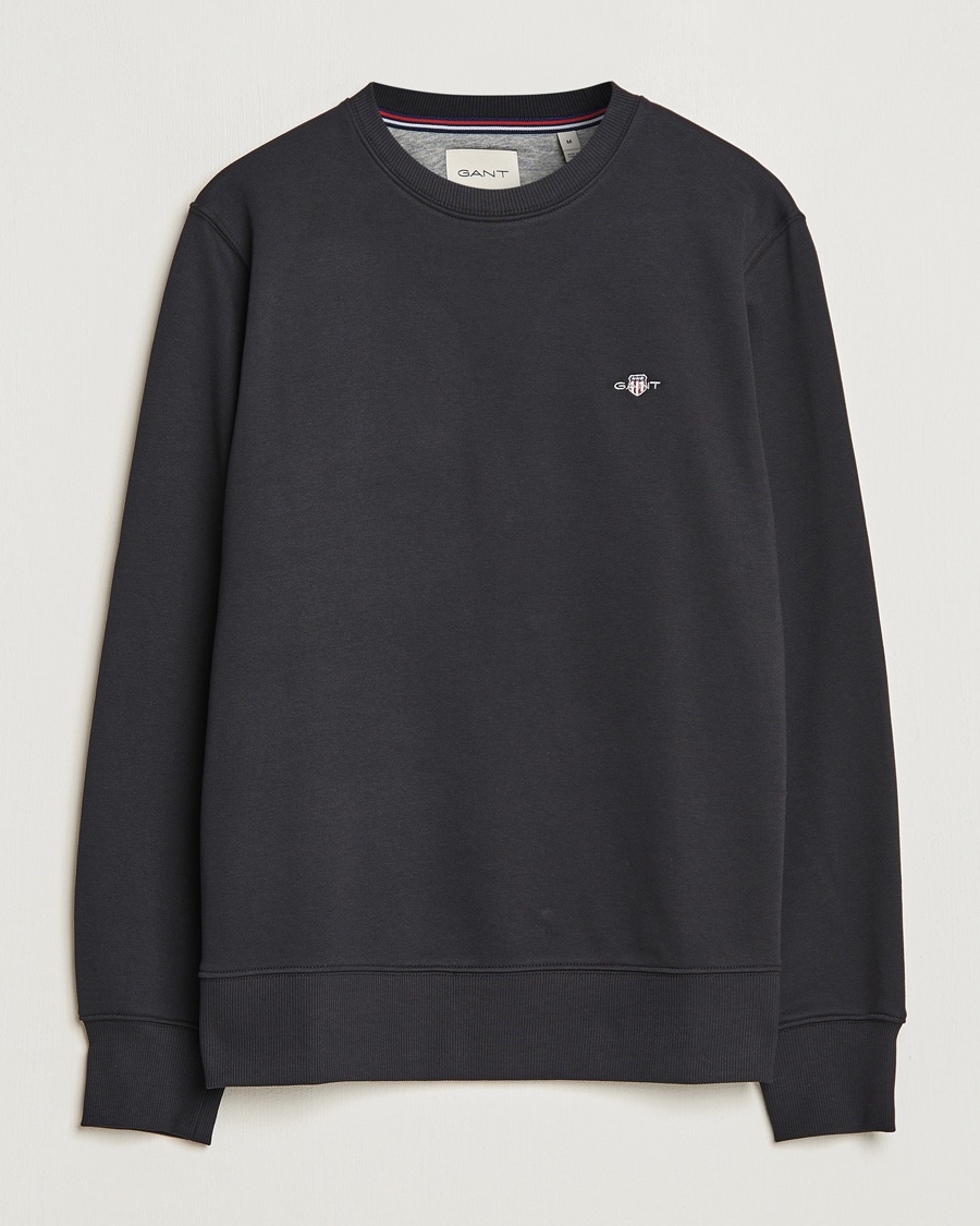Gant Original Crew Neck Sweatshirt Black – Zwart