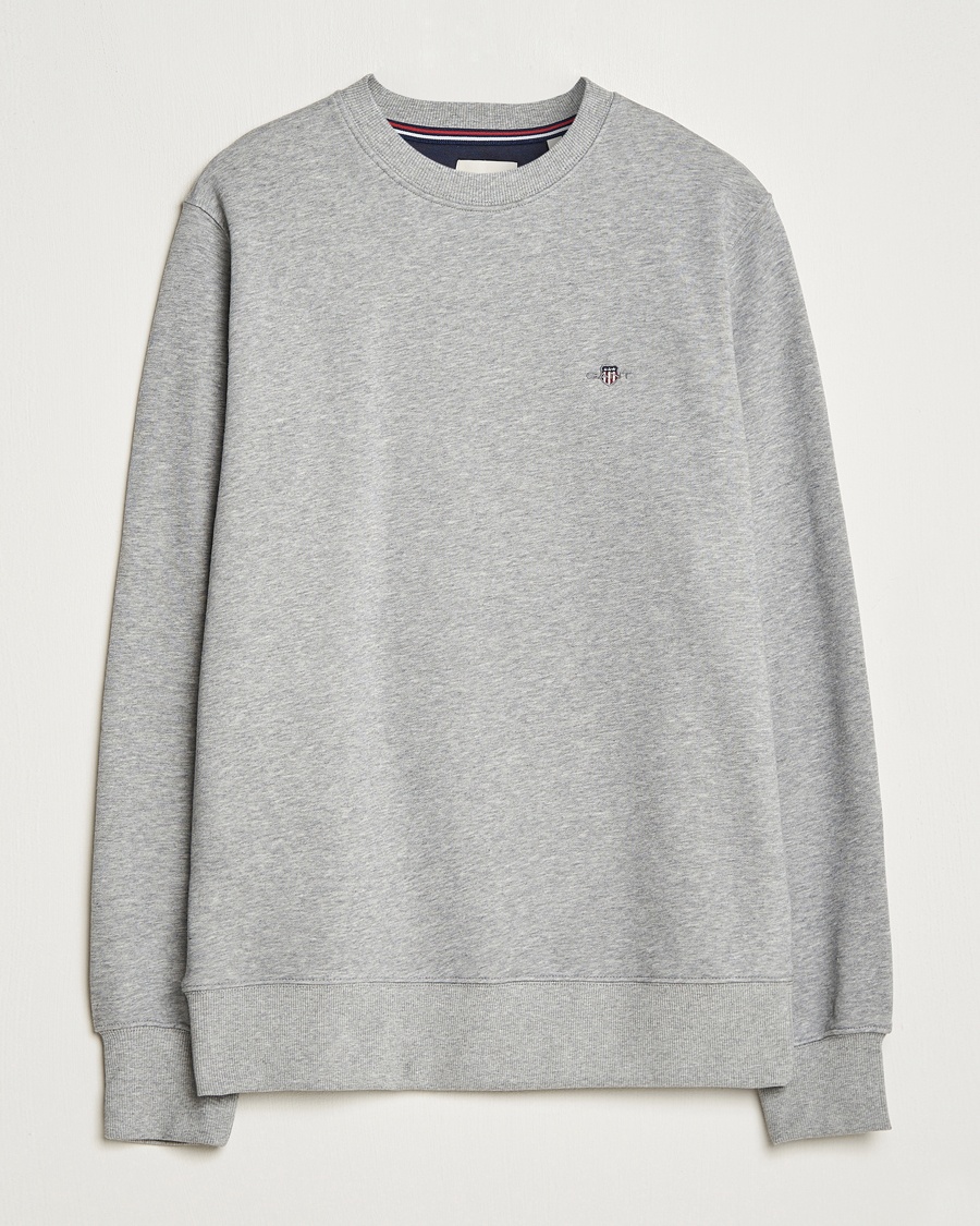 Gant Original Crew Neck Sweatshirt Grey Melange – Grijs