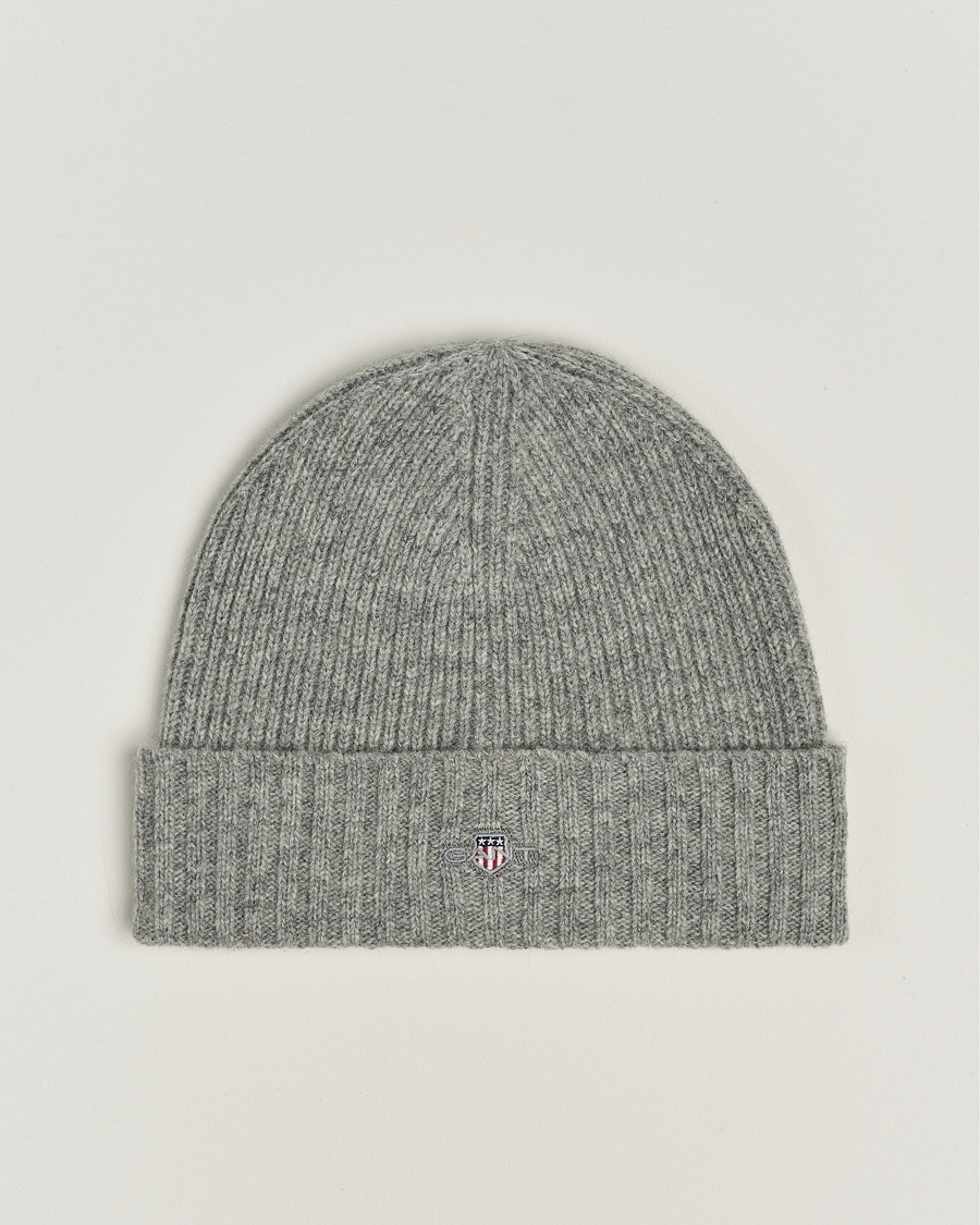 GANT Wool Lined Beanie Grey Melange – Grijs