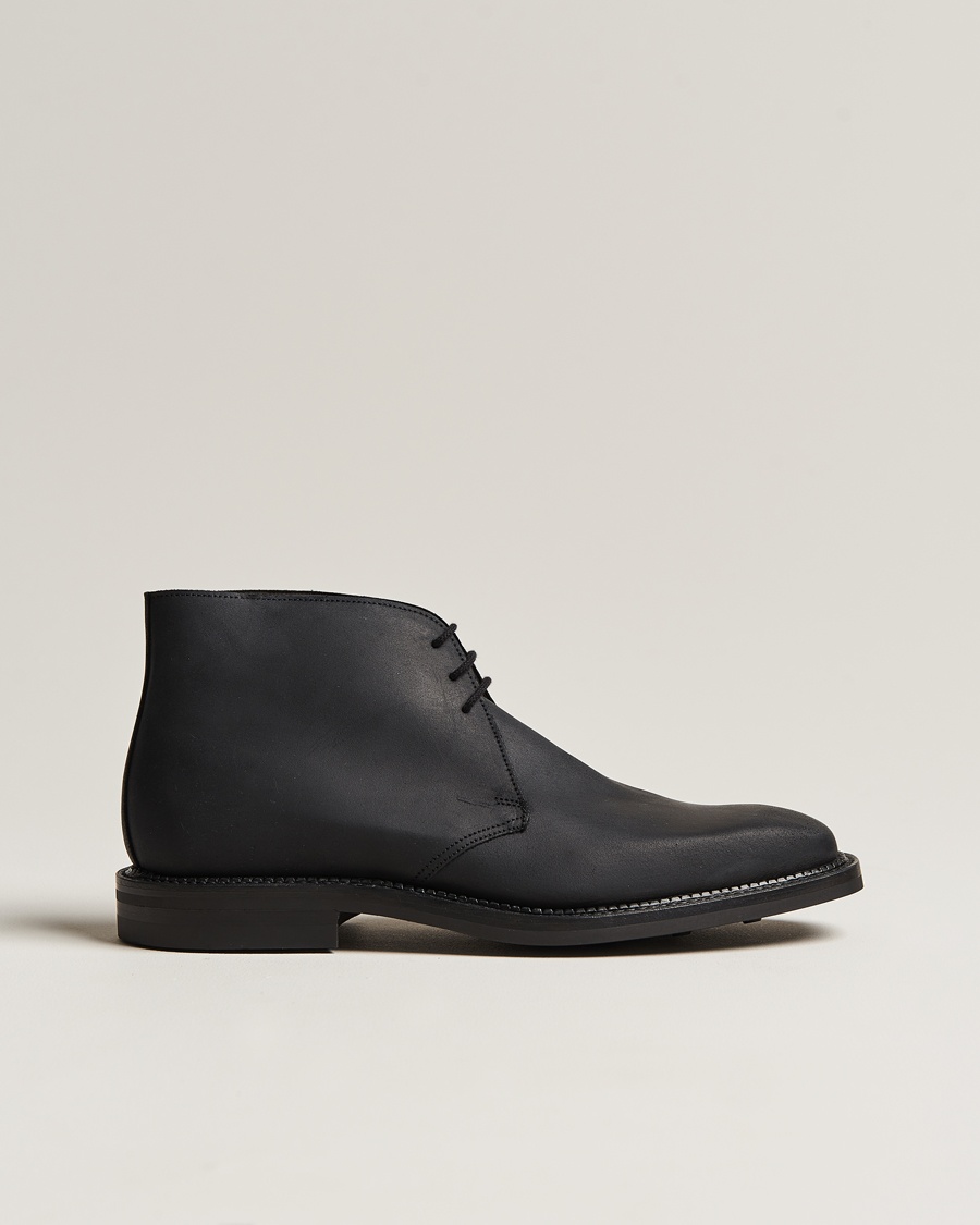 Crockett & Jones Molton Chukka Black Rough-Out Suede – Zwart