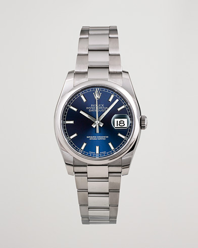 Heren | Pre-Owned & Vintage Watches | Rolex Pre-Owned | Datejust 116200 Oystert Perpetual Steel Black Steel Blue