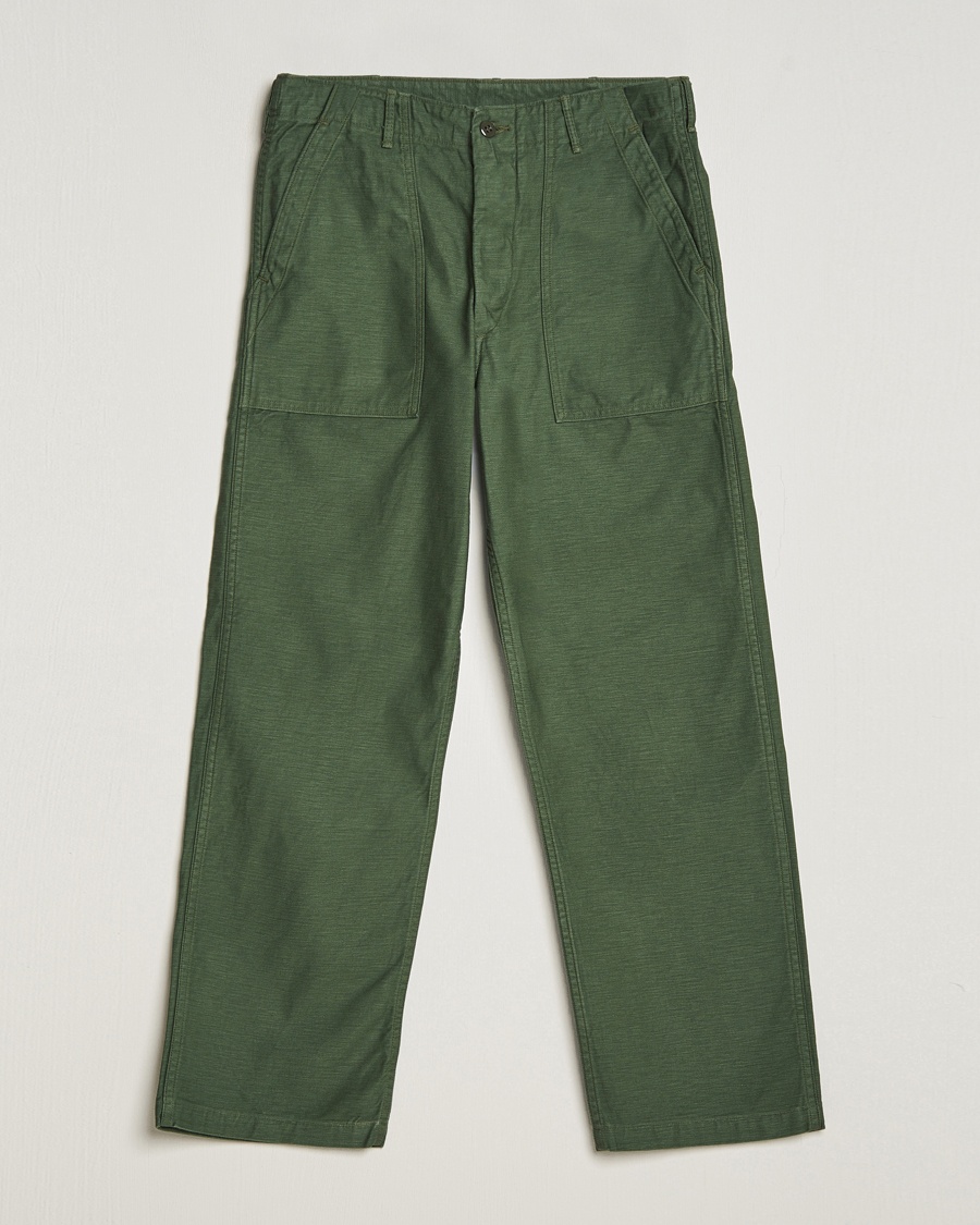 orSlow Regular Fit Original Sateen Fatigue Pants Green – Groen