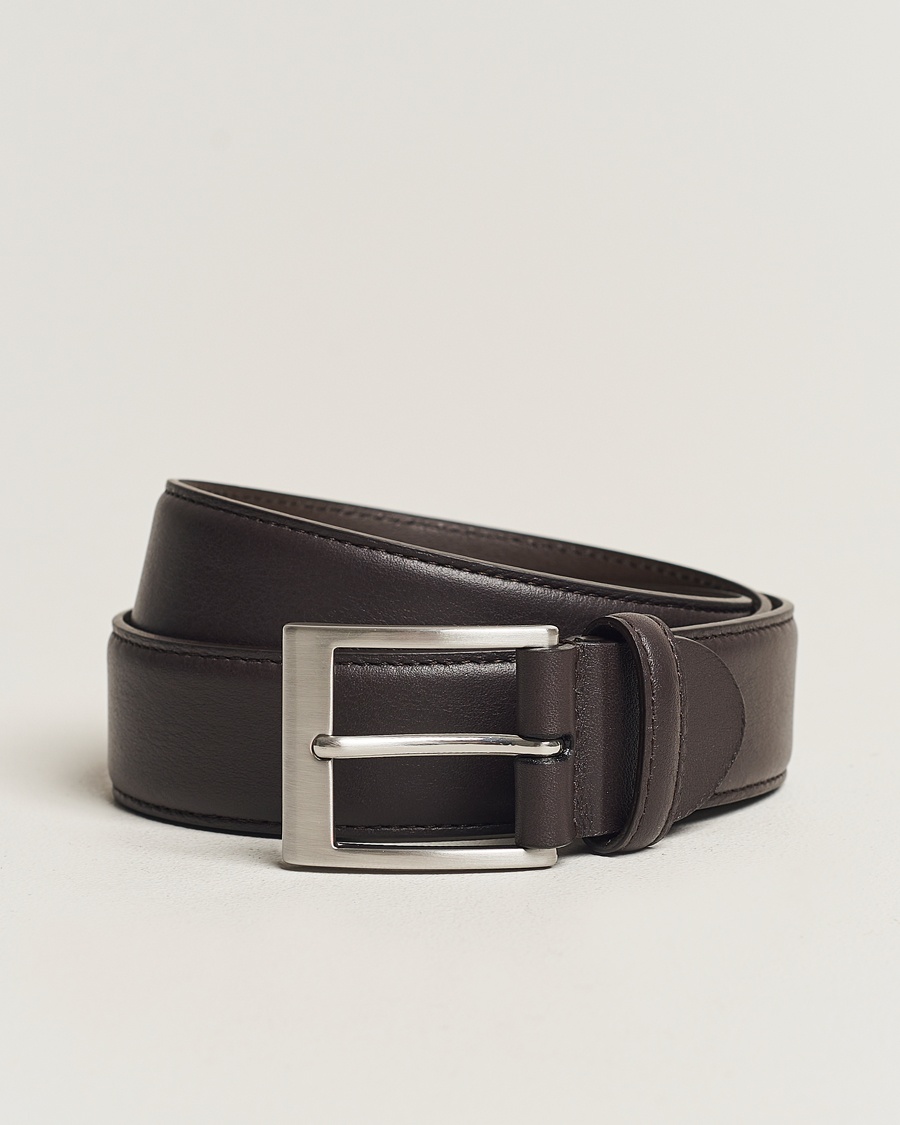 Canali Classic Leather Belt Dark Brown Calf – Bruin