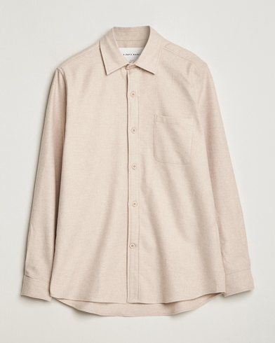 Heren | Sale | A Day's March | Redhill Heavy Flanell Shirt Sand