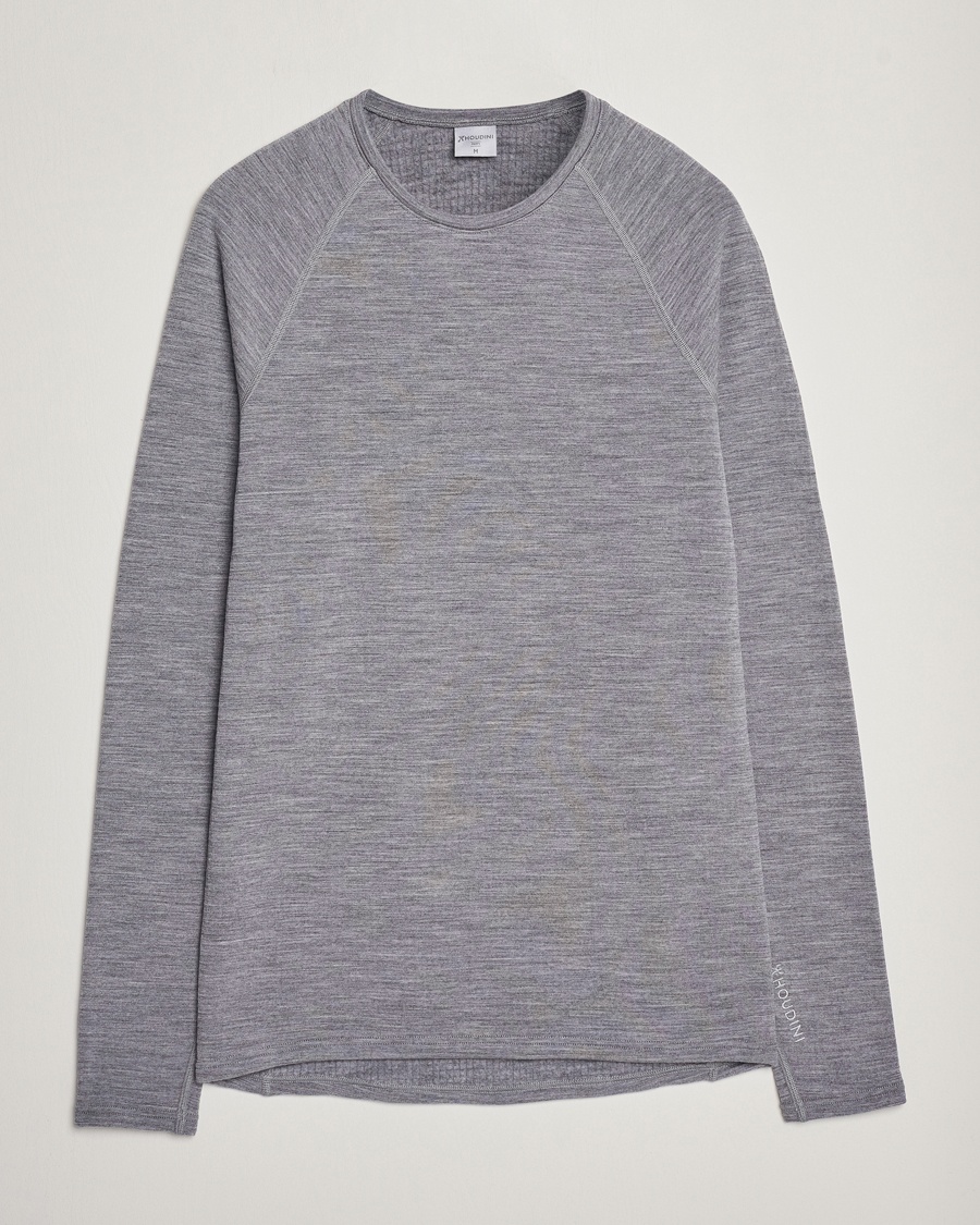 Houdini Desoli Merino Thermal Crew College Grey – Grijs