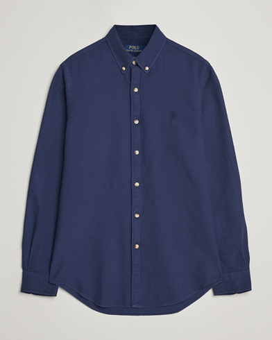 Heren |  | Polo Ralph Lauren | Slim Fit Cotton Textured Shirt Dark Indigo