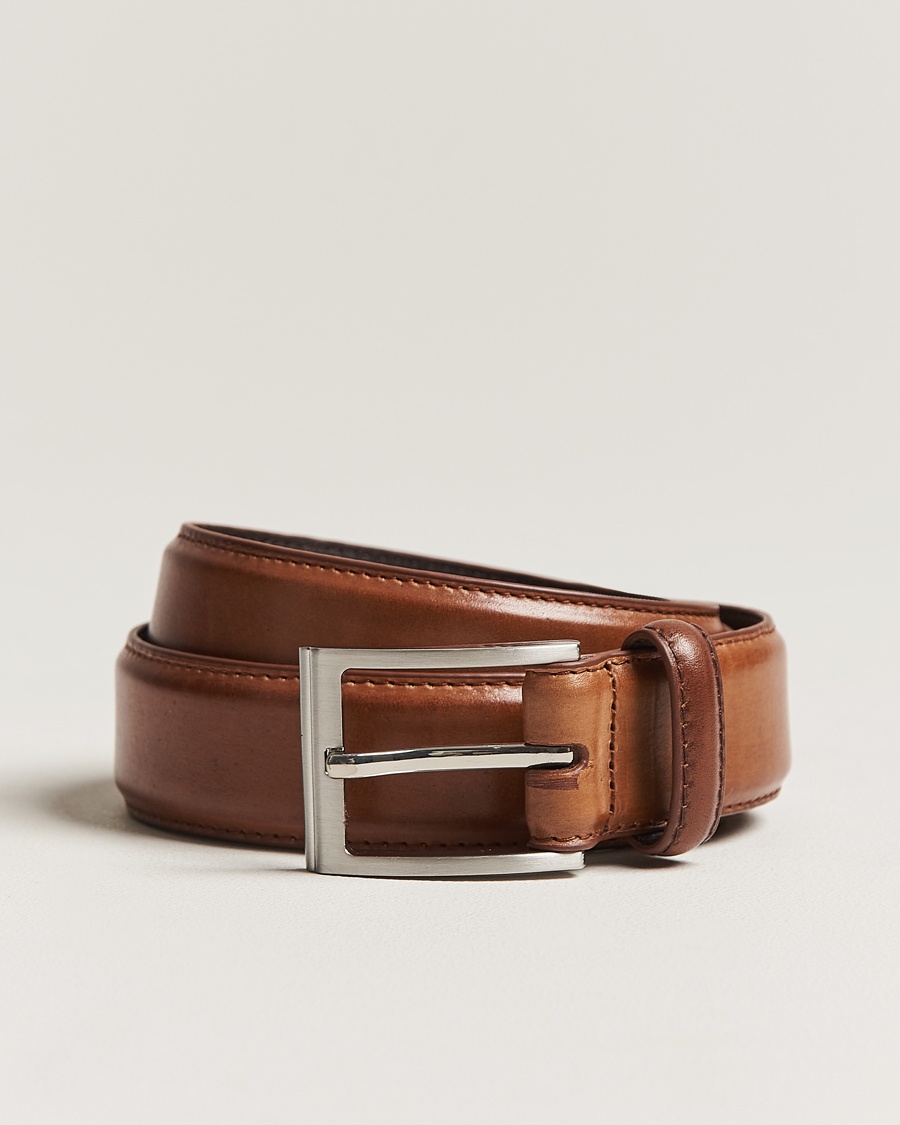 Loake Shoemakers Philip Leather Belt Cedar – Bruin