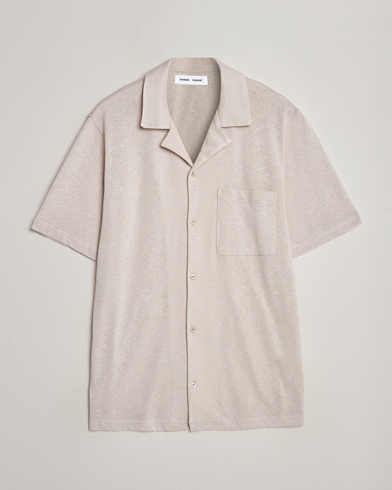 Heren | Overhemden | Samsøe & Samsøe | Samartin Cotton/Linen Short Sleeve Shirt Moonstruck