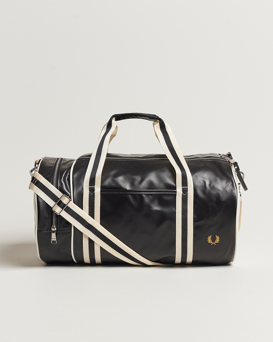 Fred Perry Classic Barrel Bag Black/Ecru – Zwart