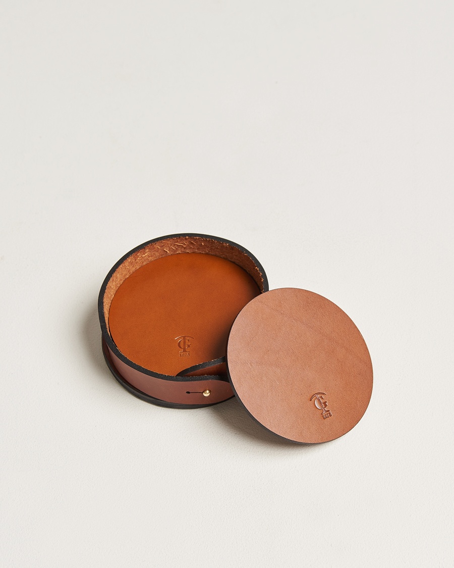 Tärnsjö Garveri Leather Coaster Set 006 Light Brown – Bruin