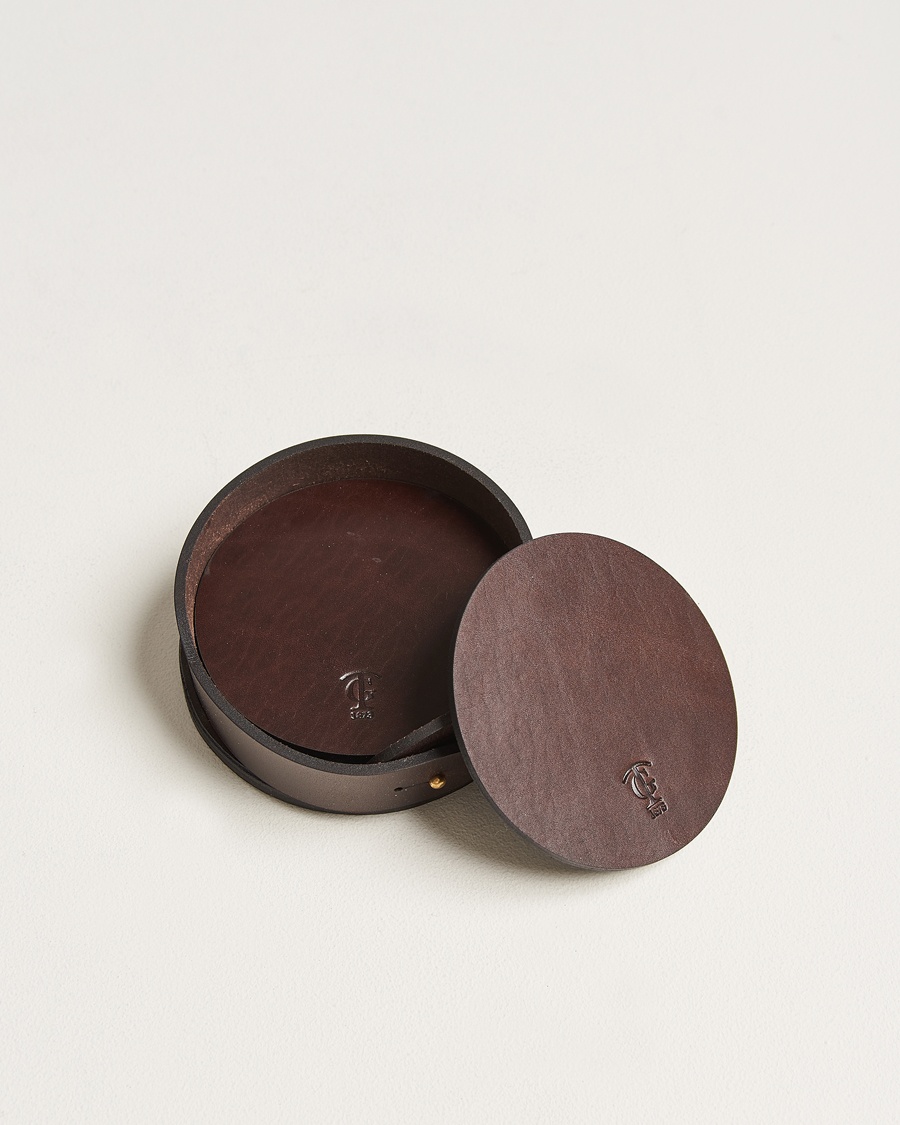 Tärnsjö Garveri Leather Coaster Set 006 Dark Brown – Bruin