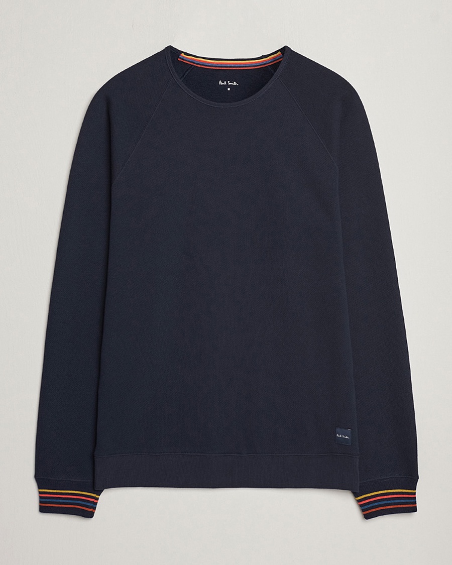 Heren | Best of British | Paul Smith | Artist Rib Crew Neck Sweatshirt Navy