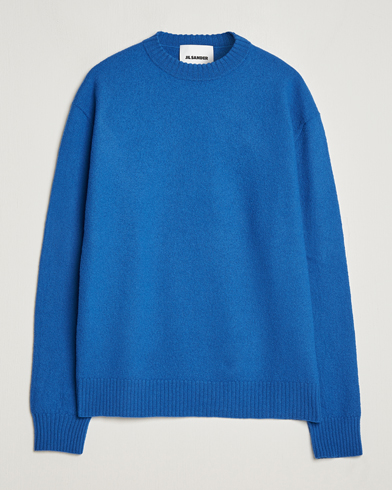 Heren | Jil Sander | Jil Sander | Lightweight Merino Wool Sweater Space Blue