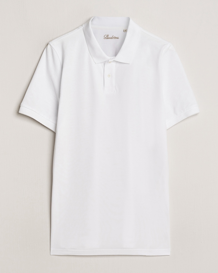 Stenströms Organic Cotton Piquet Polo Shirt White – Wit