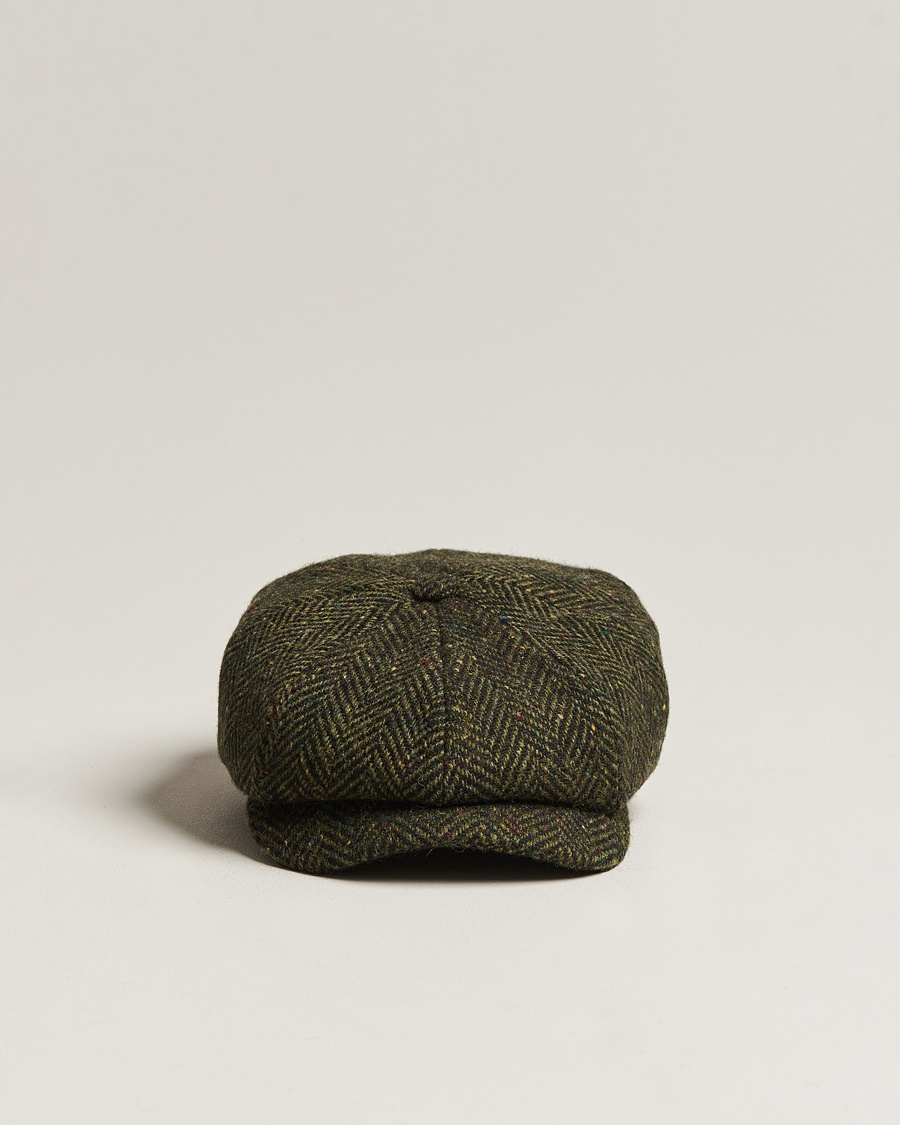 Wigéns Newsboy Retro Donegal Wool Dark Green – Groen