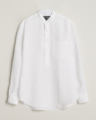 Heren | Overhemden | Gitman Vintage | Linen Popover Shirt White