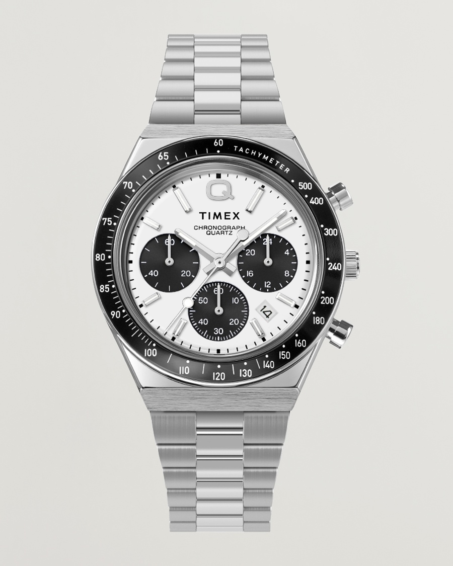  Q Timex Chronograph 40mm White Dial