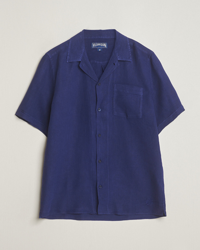 Heren | Overhemden | Vilebrequin | Carhli Resort Short Sleeve Shirt Minuit