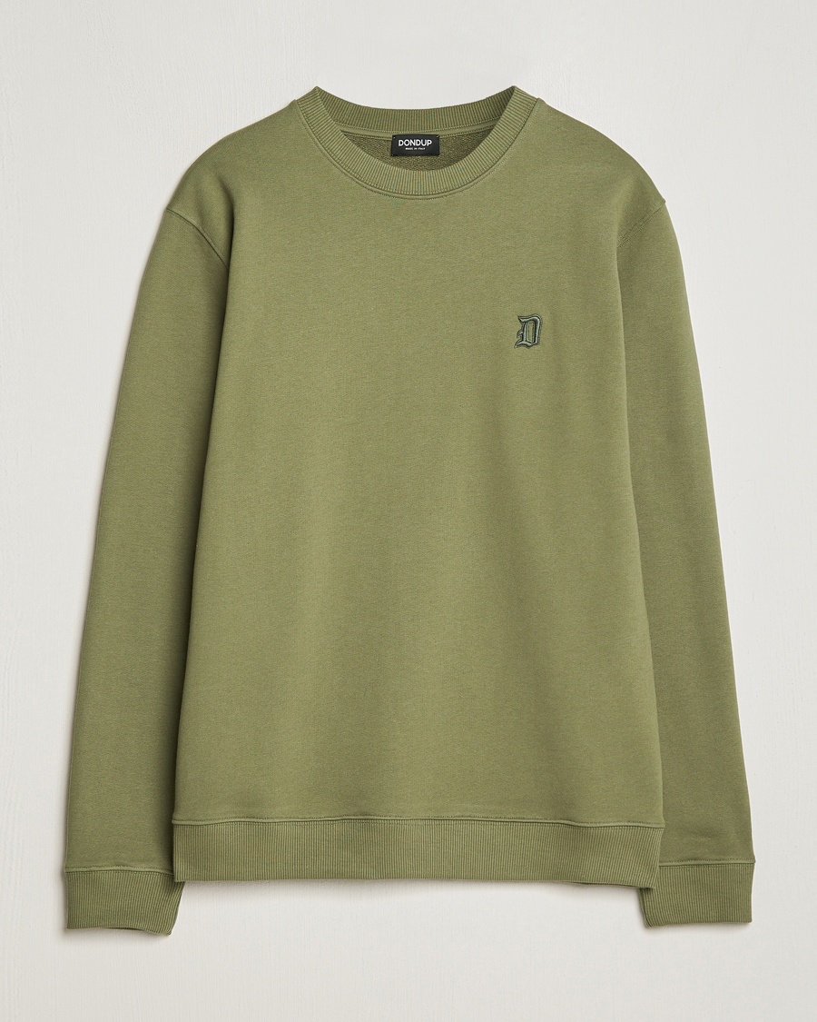 Dondup Loco Crew Neck Sweatshirt Olive Green – Groen