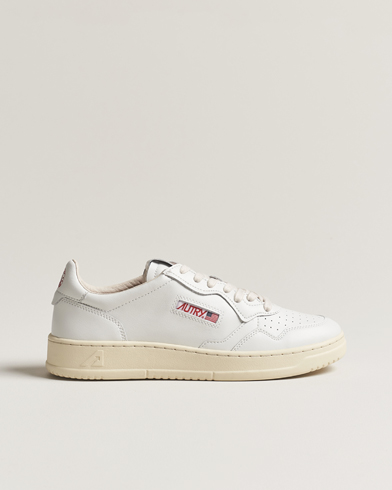 Heren | Sneakers | Autry | Medalist Low Leather Sneaker White/Red