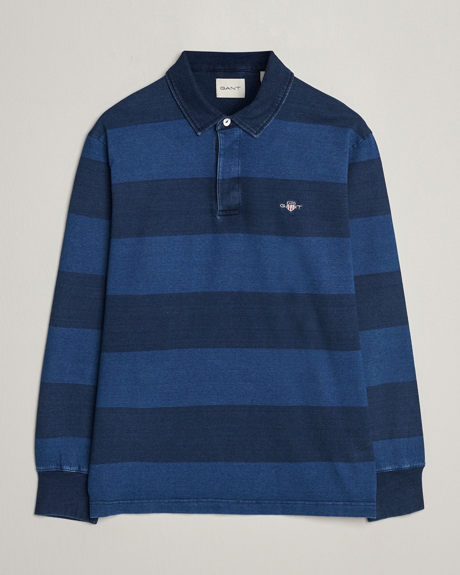 GANT Barstriped Rugger Navy/Indigo – Blauw