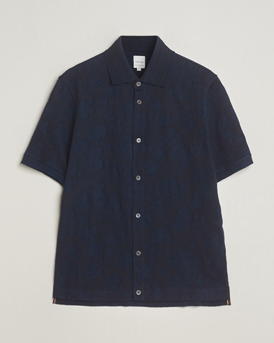 Heren | Overhemden | Paul Smith | Floral Jacquard Short Sleeve Shirt Navy