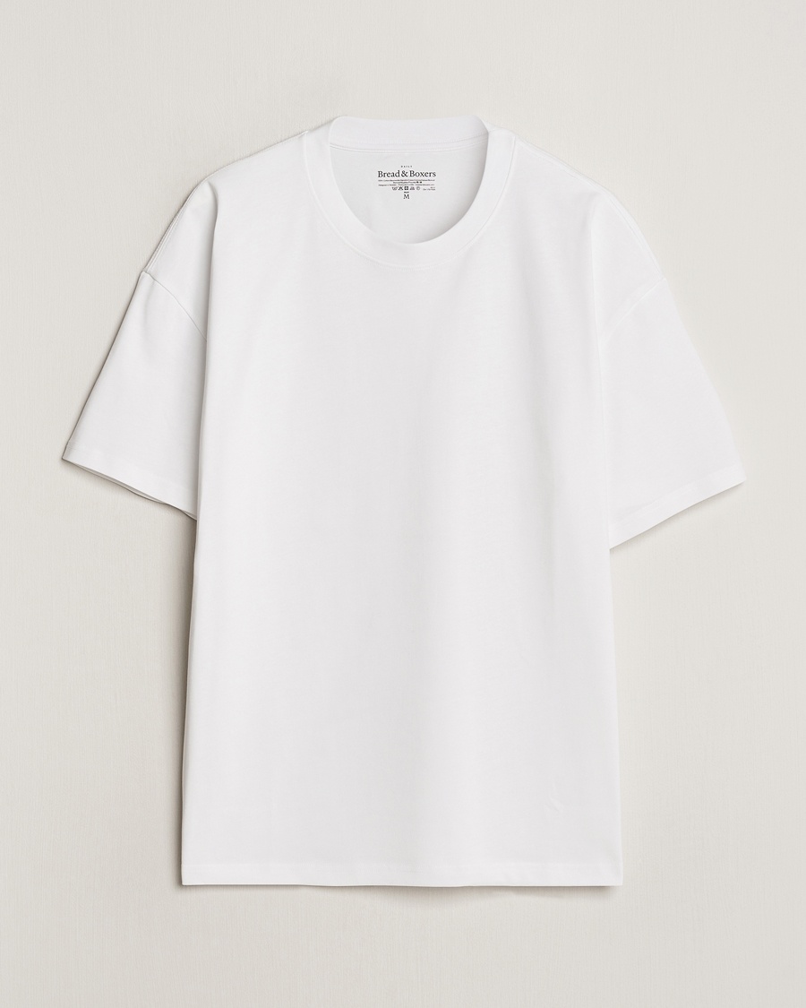 Bread & Boxers Textured Heavy Crew Neck T-Shirt White – Wit