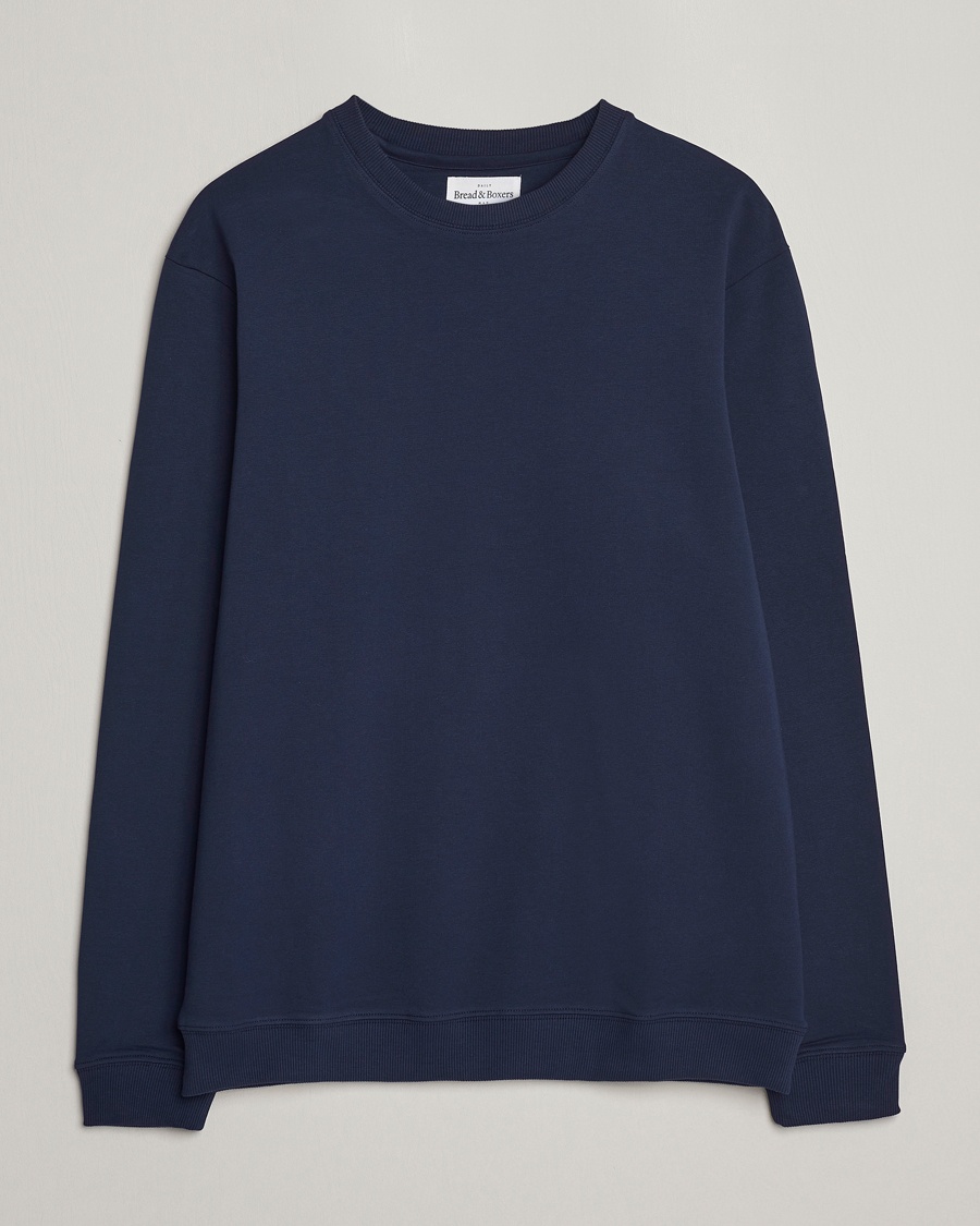 Bread & Boxers Loungewear Crew Neck Sweatshirt Navy Blue – Blauw