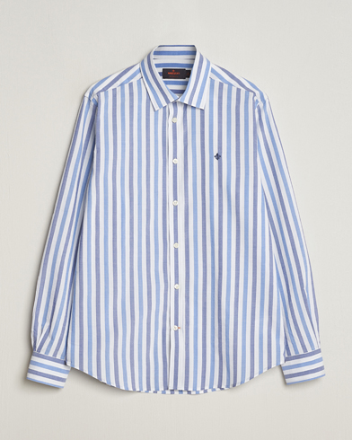 Heren | Overhemden | Morris | Summer Stripe Shirt Blue