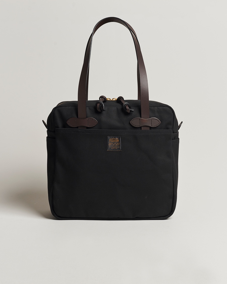Filson Tote Bag With Zipper Black – Zwart